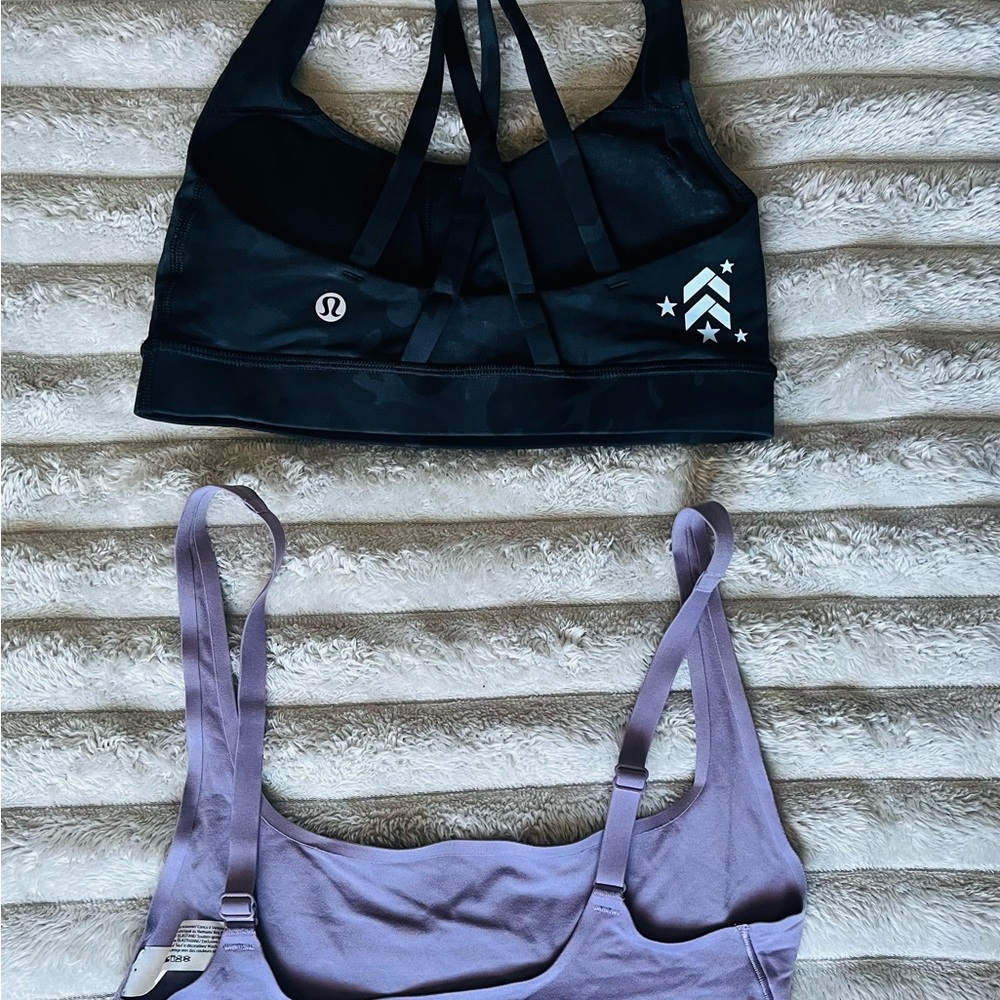lululemon athletica Black and Purple Sports Bras